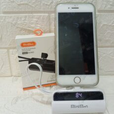 Carregador Mini Power Bank 5000mAh Portátil para iPhone e Tipo-C