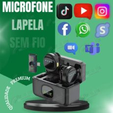 Microfone Lapela Sem Fio Profissional Ima iPhone Usb C MK19