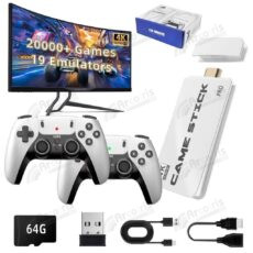 Video Game Stick M15 Pro 4k 64GB HDMI com 2 Controladores Sem Fio +30000 Jogos