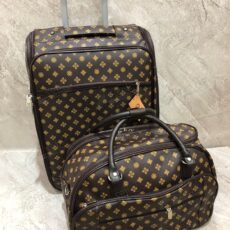 Kit Mala Bolsas Viagem Com Rodinhas E Bolsa de Mão Couro Sintético