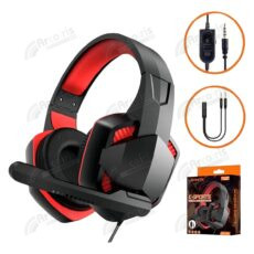 Headset Gamer Led P2 Para Celular/ Pc/xbox/ Ps4/ps5/nintendo Cor Vermelho LEF-1213