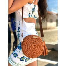 bolsa redonda bolsa de crochê ZR-2192