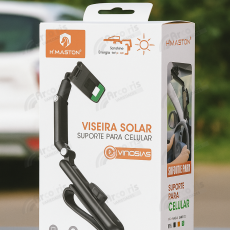 Suporte Veicular Viseira Sol Para Celular  Cor Preto