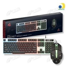 Kit Teclado E Mouse Gamer Led Rgb Usb Knup